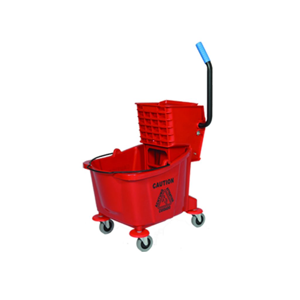 Mop Bucket With Wringer 34 Qt Red - Clean On